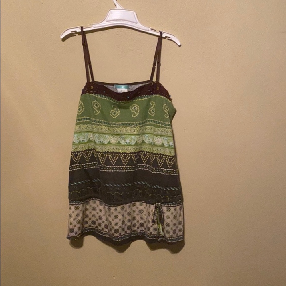 LEI women’s medium blouse green and brown